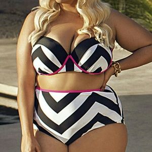 Chevron bathing suit | bikini | two piece | plus